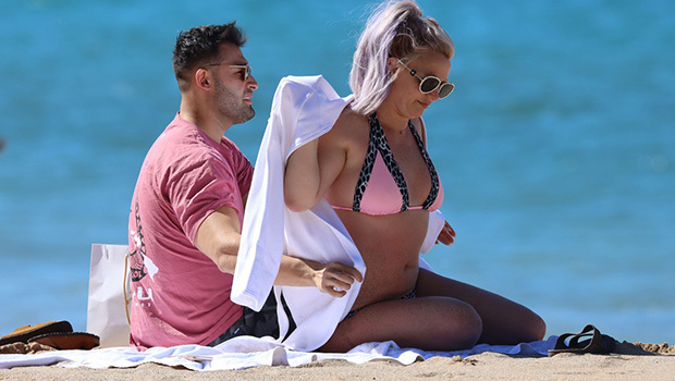 Britney Spears Rocks Pink & Leopard Bikini As She Sunbathes With Sam Asghari — Photos